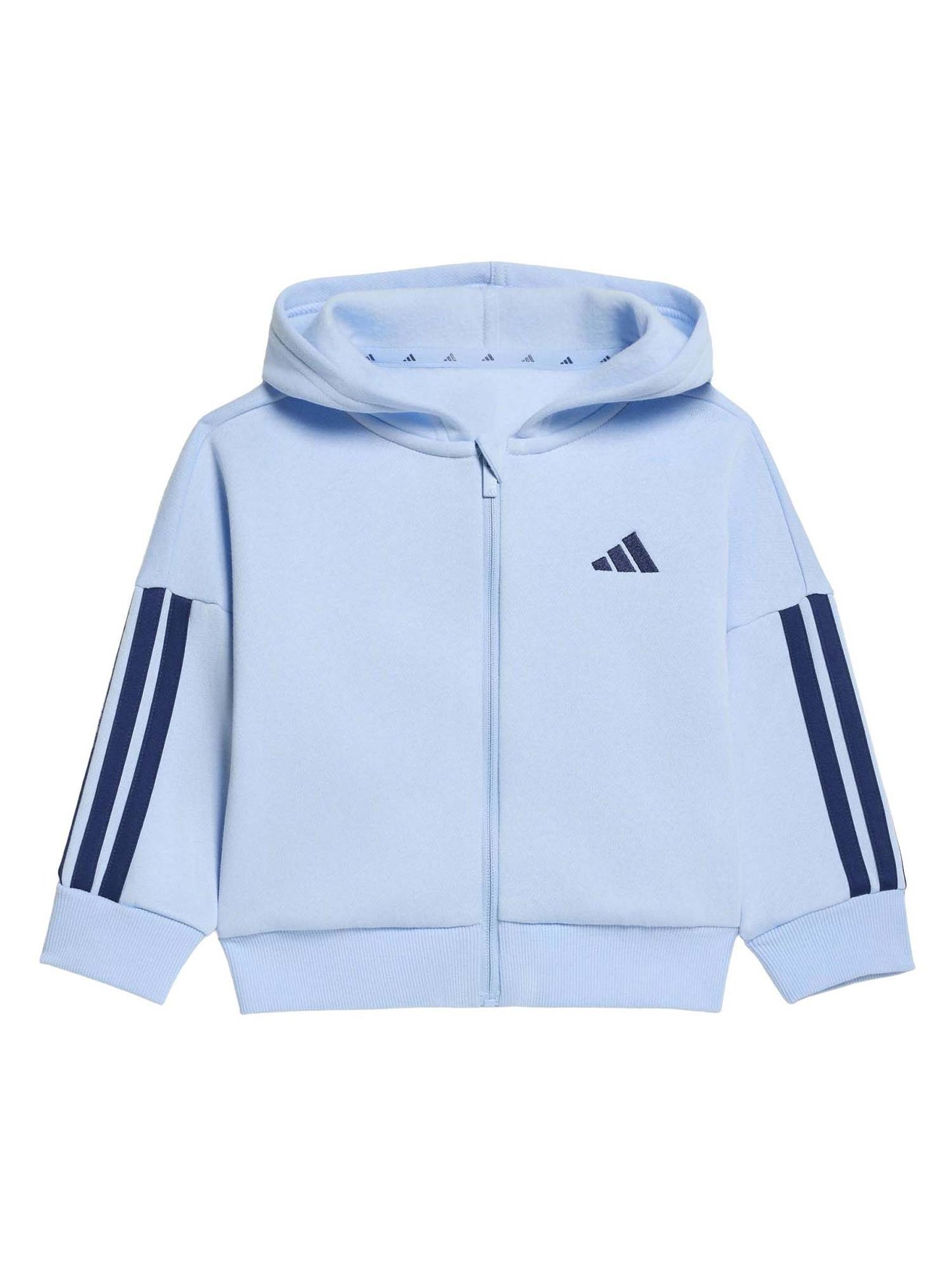 Adidas I 3S FZ FL Jog, tuta Unisex bambino azzurra