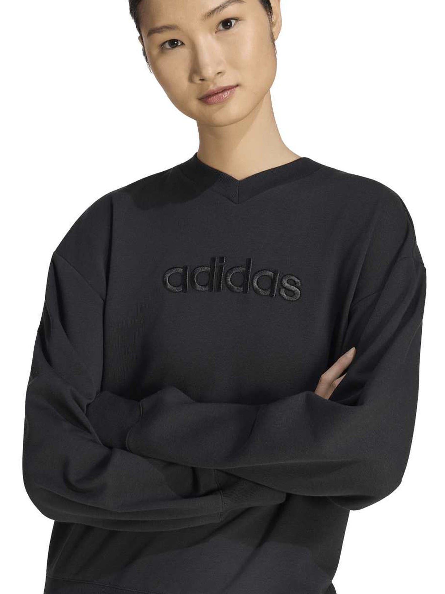 Adidas Felpa Satin, felpa da donna nera