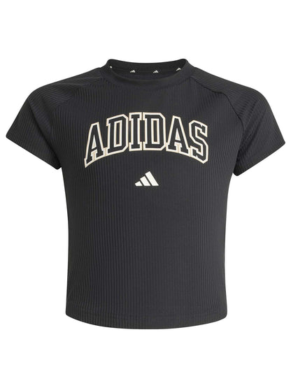 Adidas G. Tee Colleg, t-shirt a maniche lunghe Unisex bambino nero