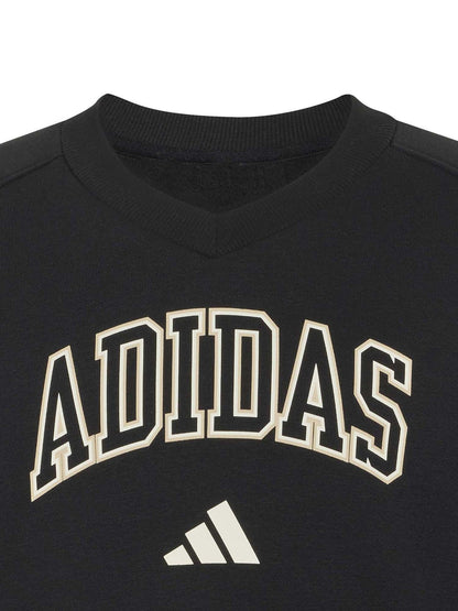 Adidas Jg Clgt V-Neck, felpa Unisex bambino nera