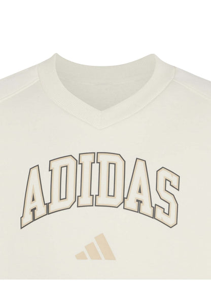 Adidas Ks5136 Ofwh, felpa Unisex bambino panna