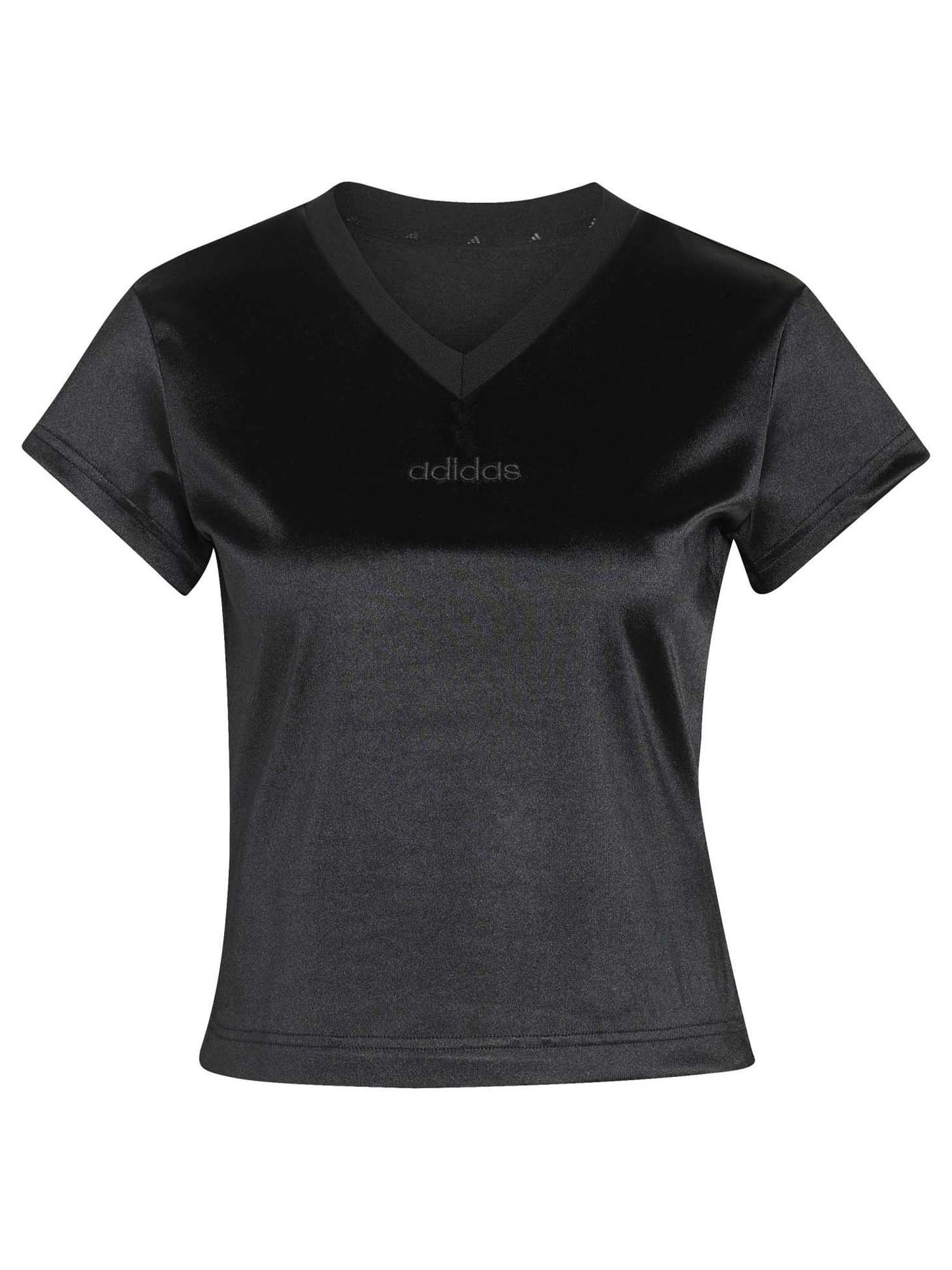 Adidas Satin, t-shirt maniche corte da donna nera
