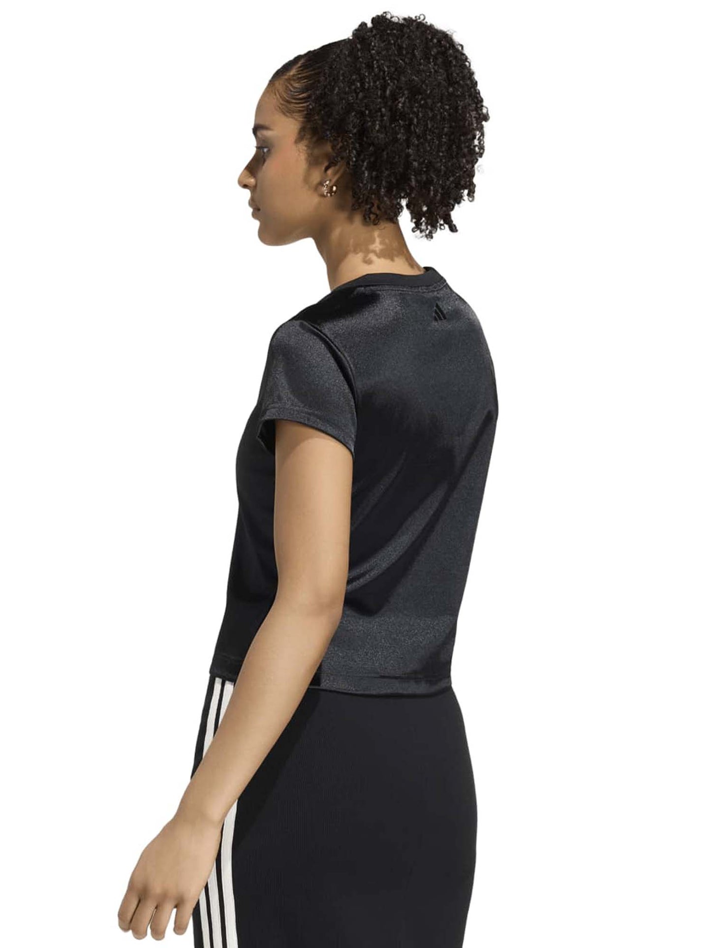 Adidas Satin, t-shirt maniche corte da donna nera