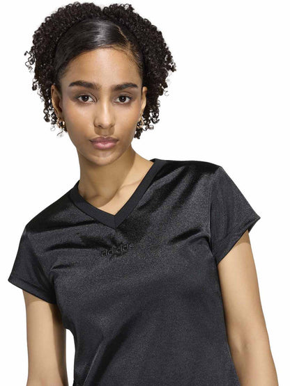 Adidas Satin, t-shirt maniche corte da donna nera