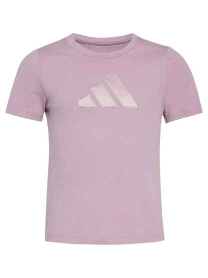 Adidas G. Tee Satin, t-shirt a maniche lunghe Unisex bambino rosa
