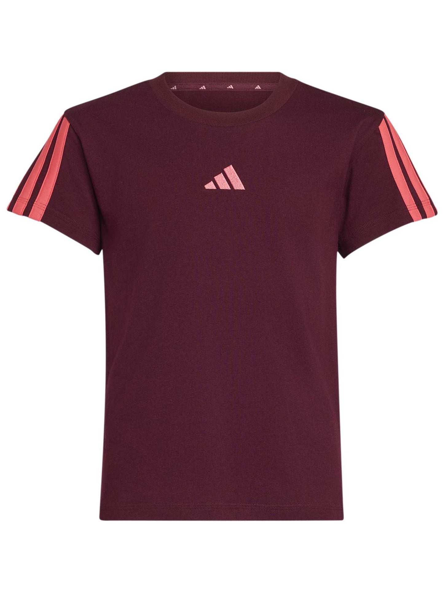 Adidas G. Tee Essent, t-shirt a maniche lunghe Unisex bambino bordeaux
