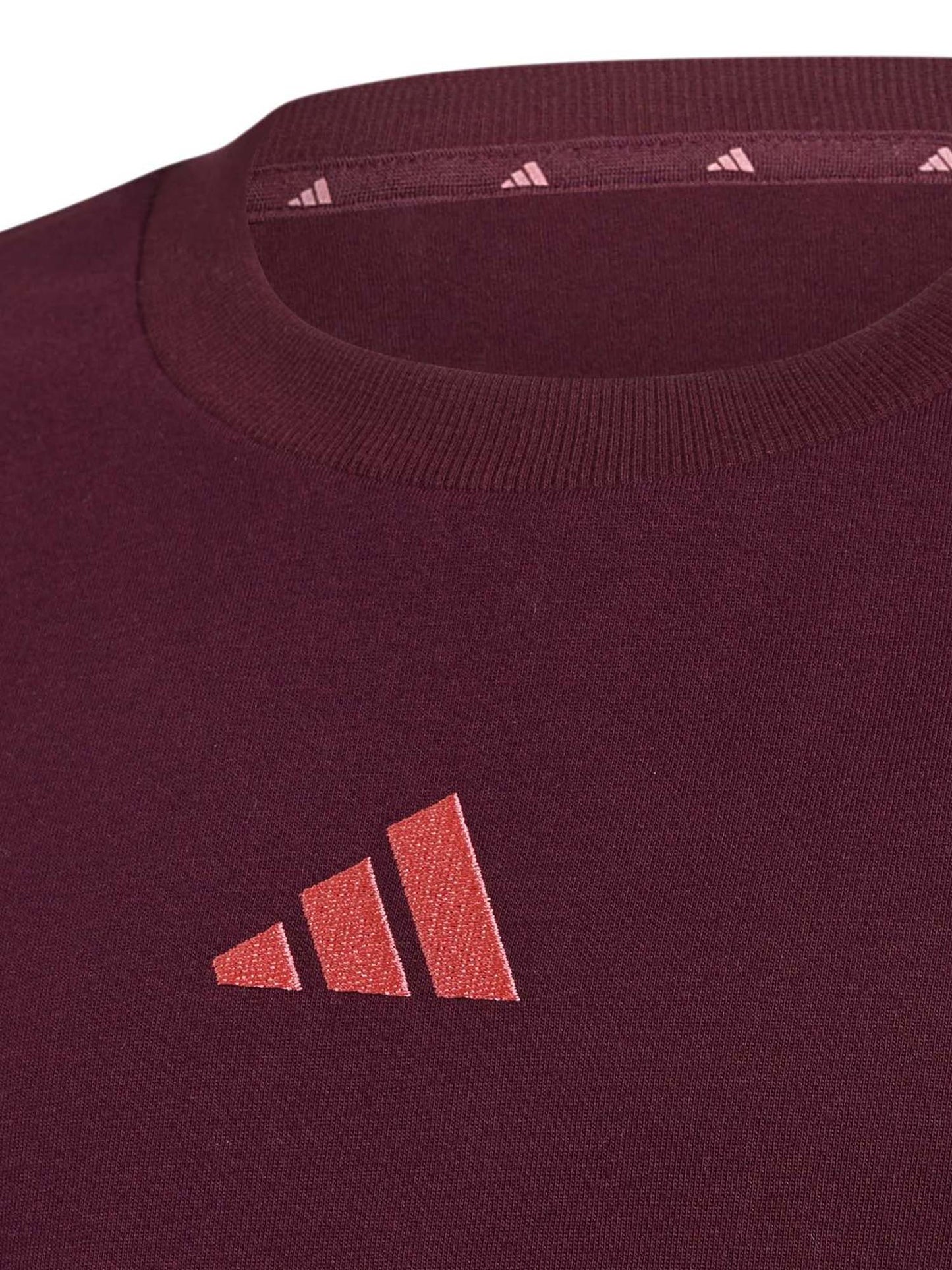 Adidas G. Tee Essent, t-shirt a maniche lunghe Unisex bambino bordeaux