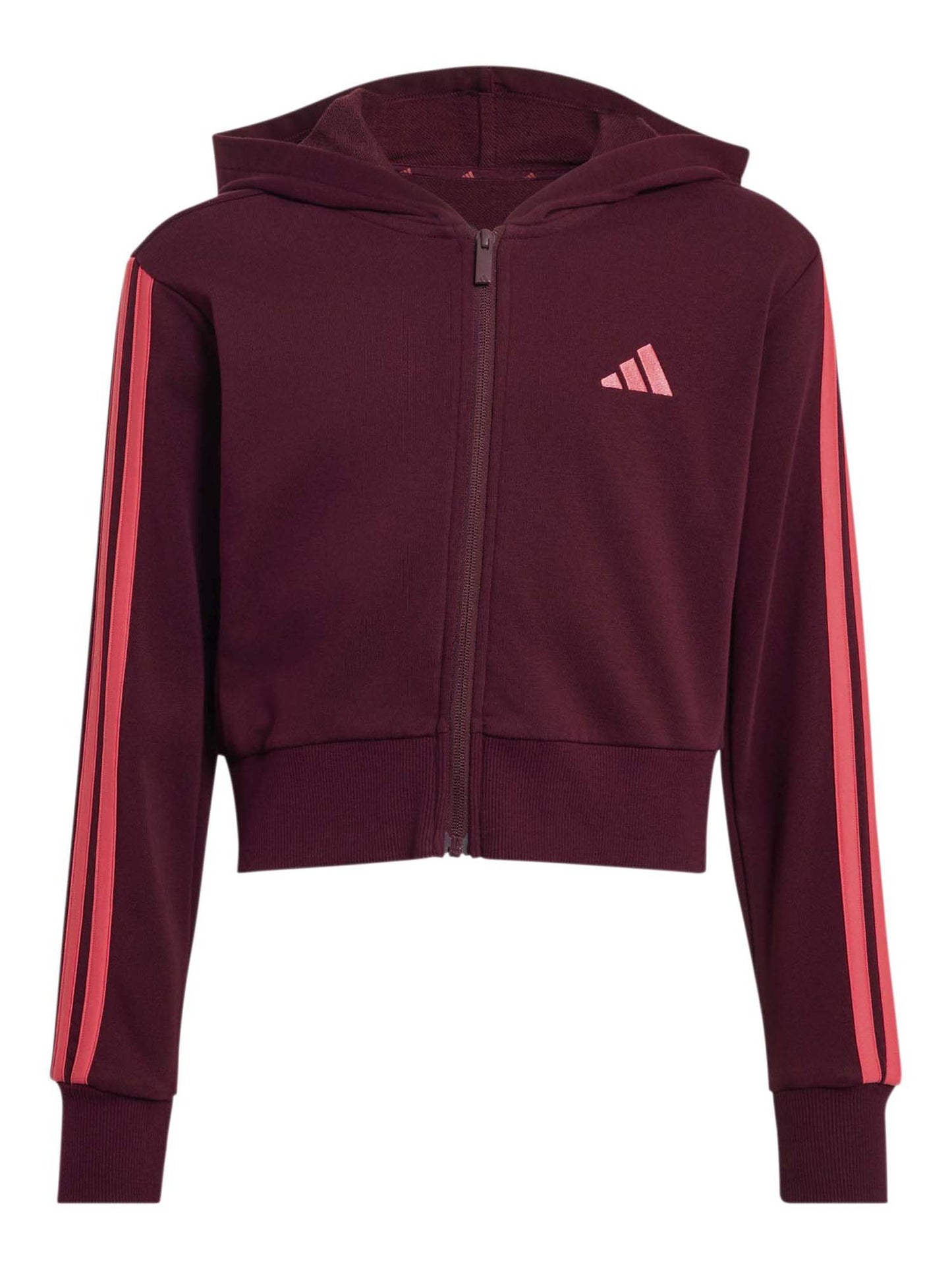 Adidas KT3372 Maroo, felpa unisex bambino bordeaux