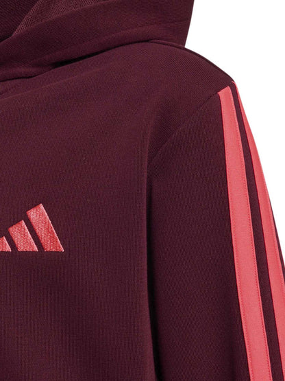 Adidas KT3372 Maroo, felpa unisex bambino bordeaux
