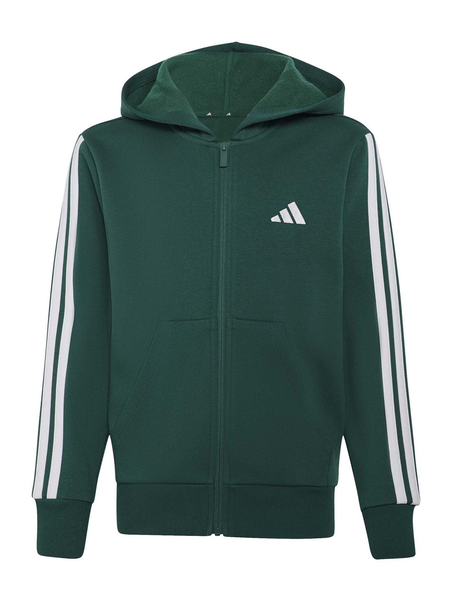 Felpa con zip Adidas Essentials bambino unisex verde