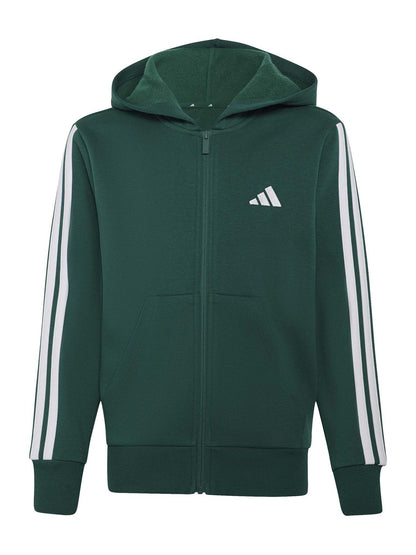 Adidas Essentials Full-Zip Hoodie, felpa Unisex bambino verde