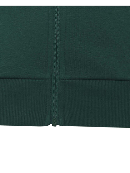 Adidas Essentials Full-Zip Hoodie, felpa Unisex bambino verde
