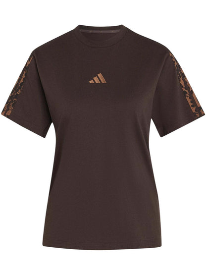 Adidas Leo, t-shirt maniche corte da donna marrone