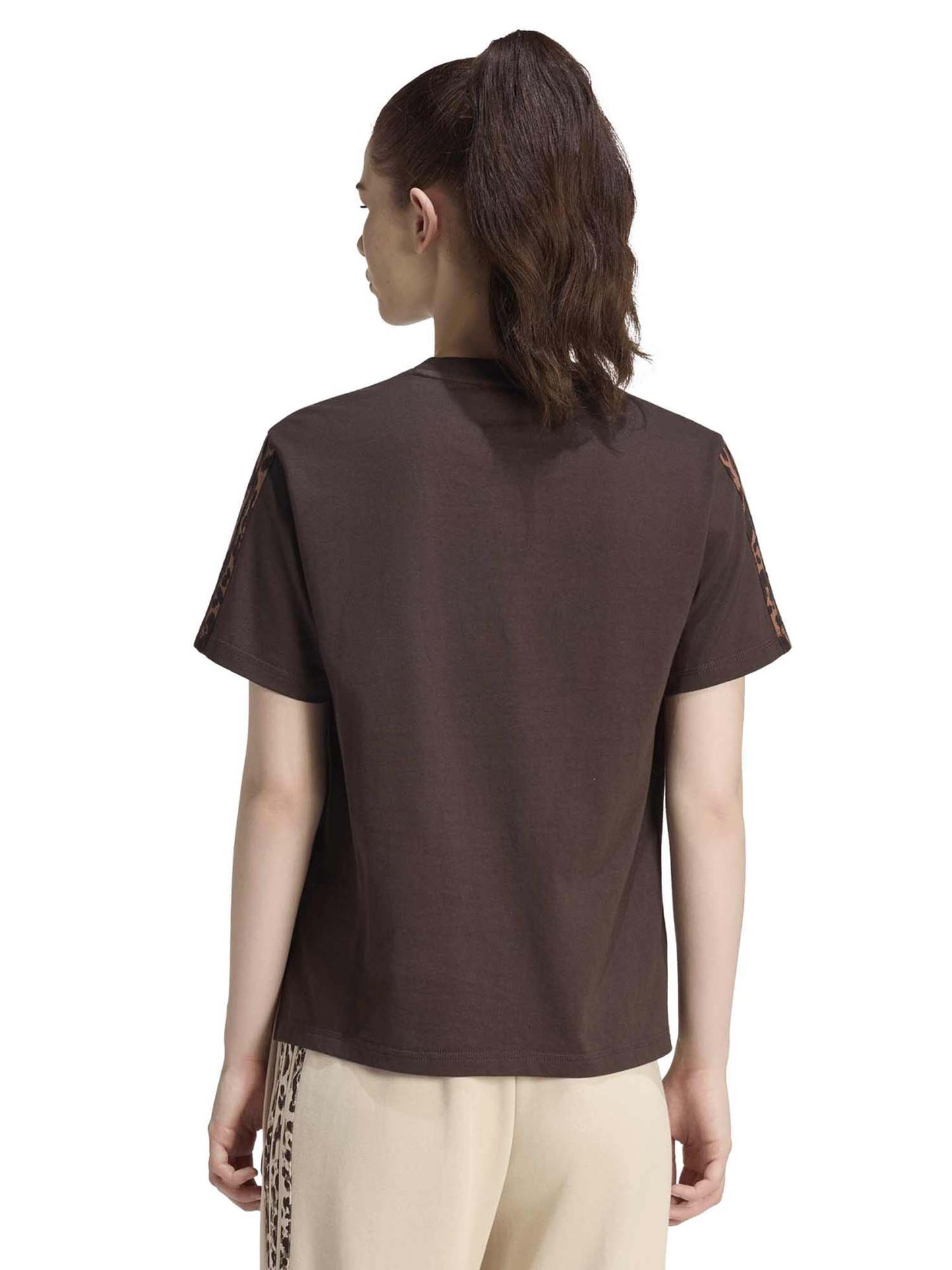 Adidas Leo, t-shirt maniche corte da donna marrone