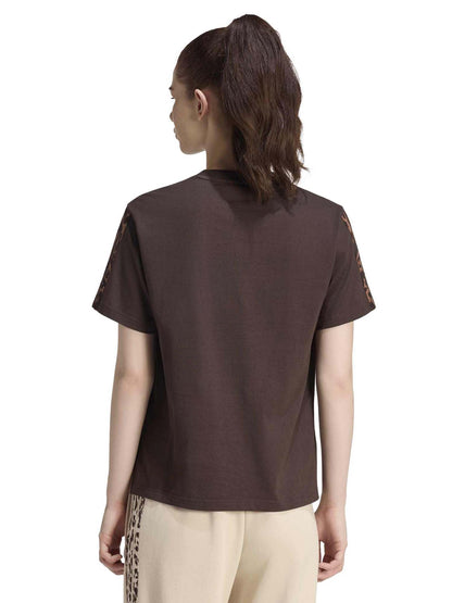 Adidas Leo, t-shirt maniche corte da donna marrone