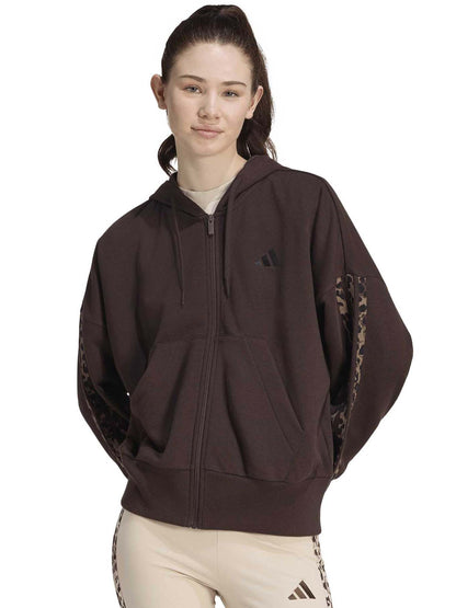 Adidas Felpa Leo Ft, felpa da donna marrone