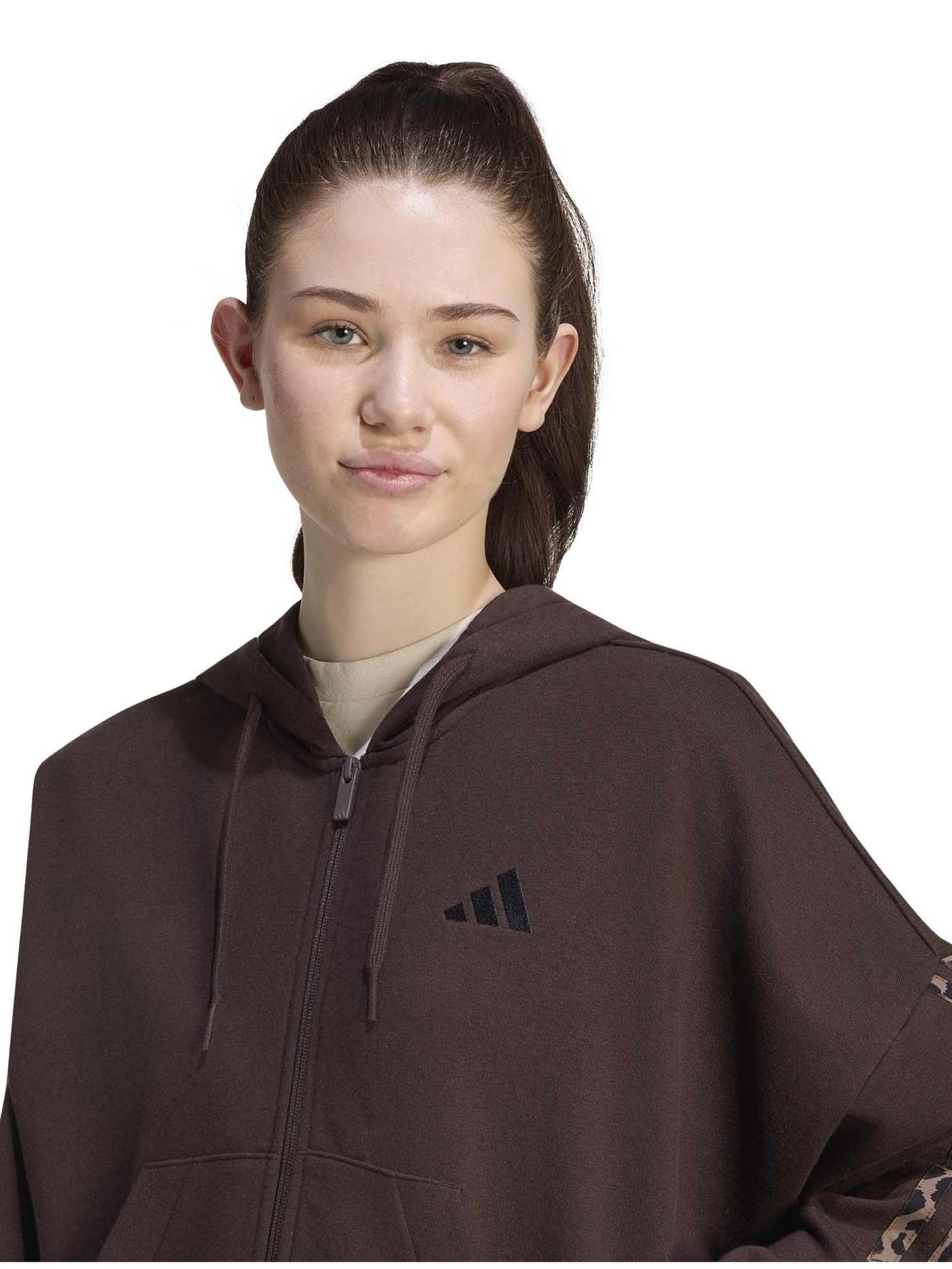 Adidas Felpa Leo Ft, felpa da donna marrone