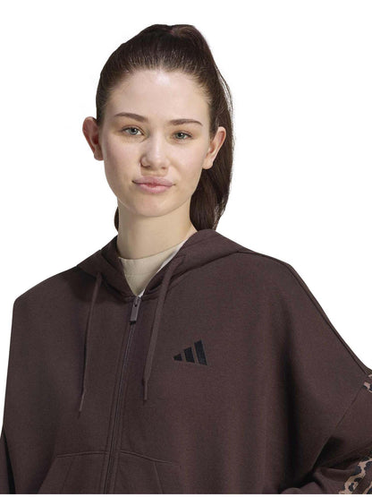 Adidas Felpa Leo Ft, felpa da donna marrone