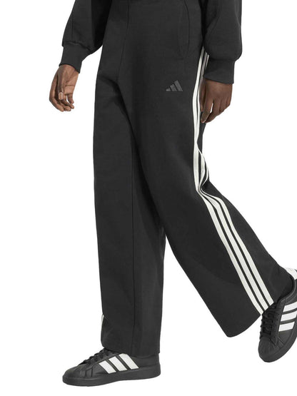 Adidas Kit 3-Stripes Wide Pants, pantalone da donna nero