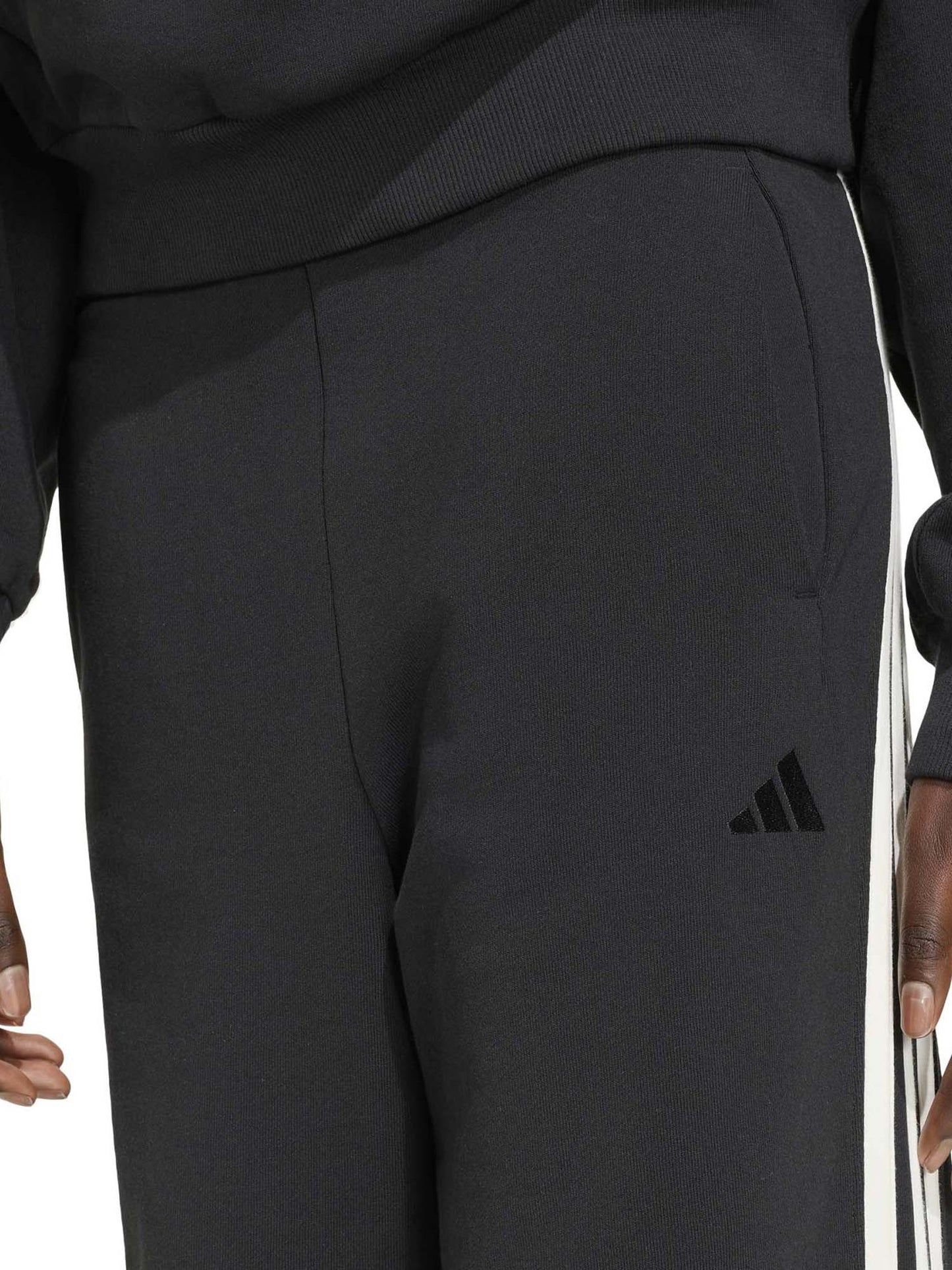 Adidas Kit 3-Stripes Wide Pants, pantalone da donna nero