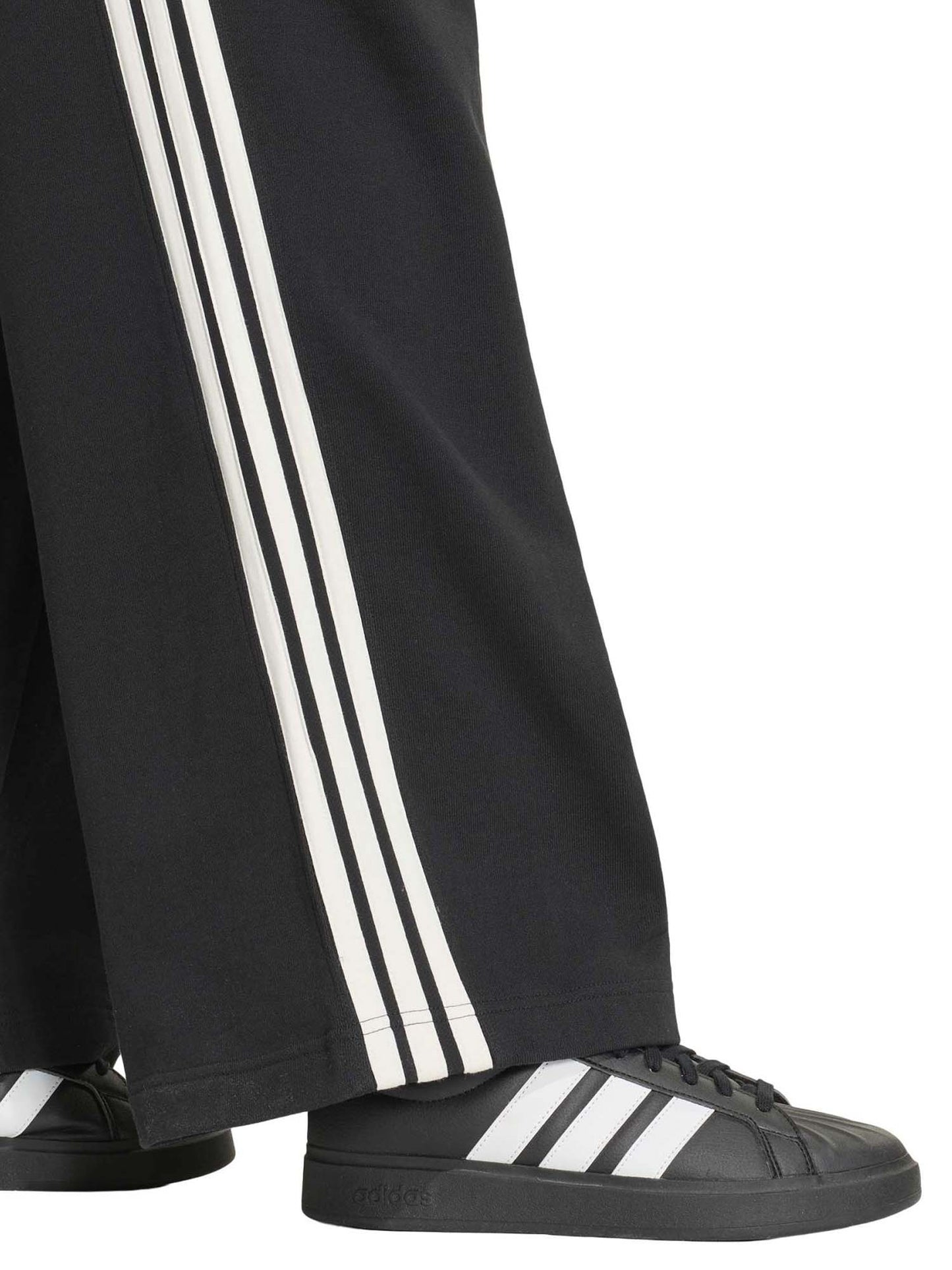 Adidas Kit 3-Stripes Wide Pants, pantalone da donna nero