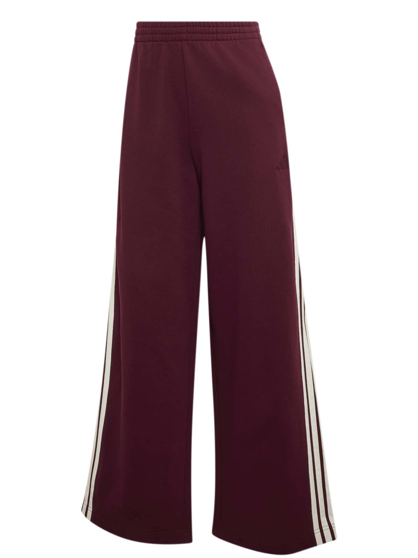 Adidas Kit 3-Stripes Wide Pants, pantalone da donna bordeaux