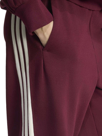 Adidas Kit 3-Stripes Wide Pants, pantalone da donna bordeaux