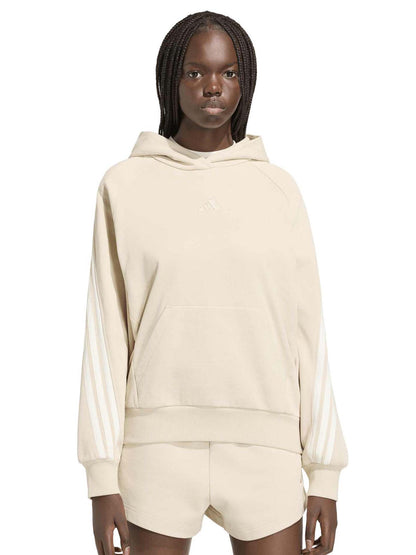 Adidas Kit 3-Stripes Hoodie, felpa da donna beige