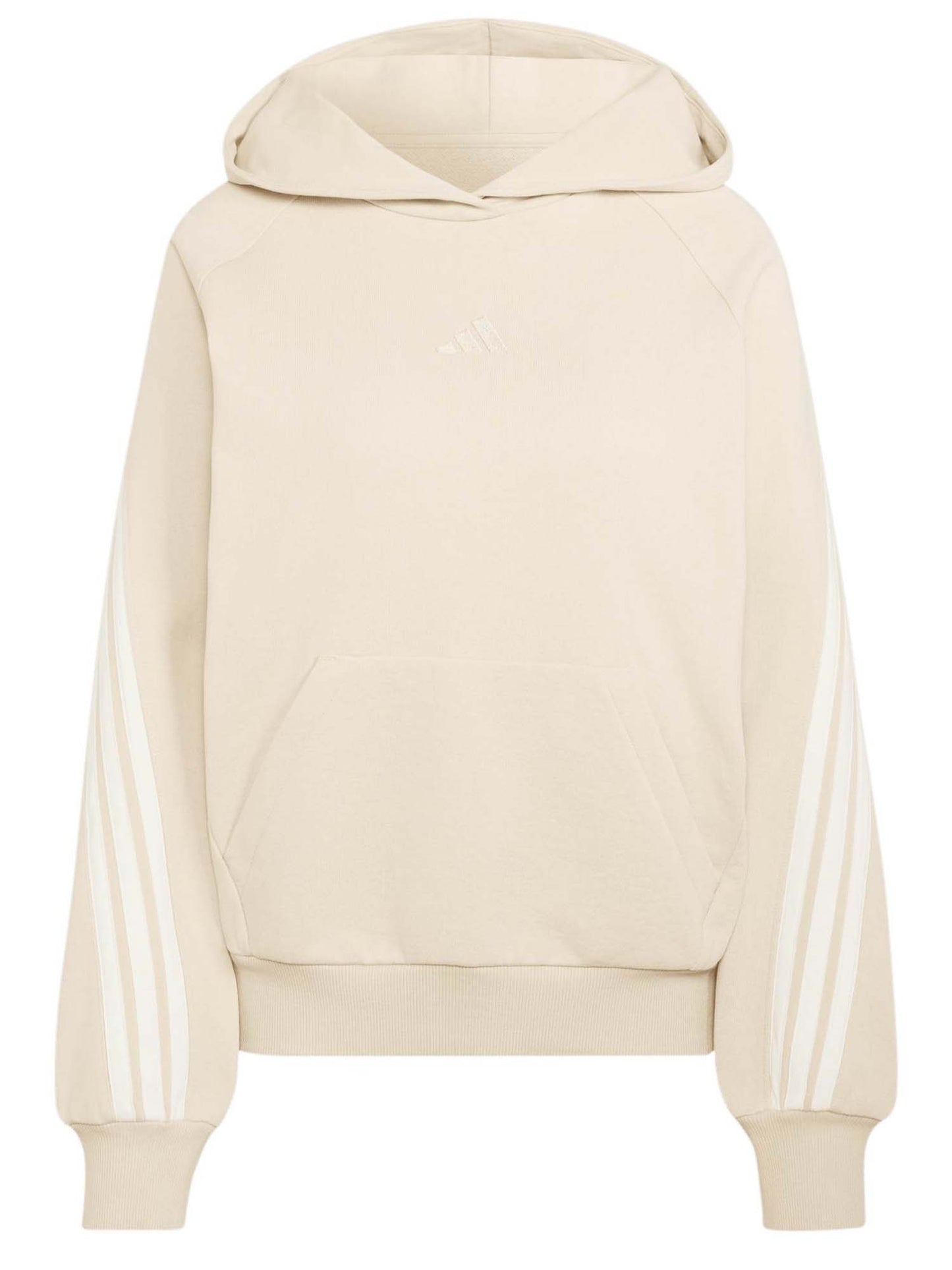 Adidas Kit 3-Stripes Hoodie, felpa da donna beige