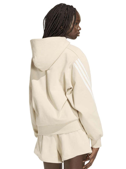 Adidas Kit 3-Stripes Hoodie, felpa da donna beige