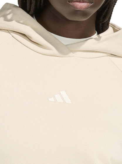 Adidas Kit 3-Stripes Hoodie, felpa da donna beige