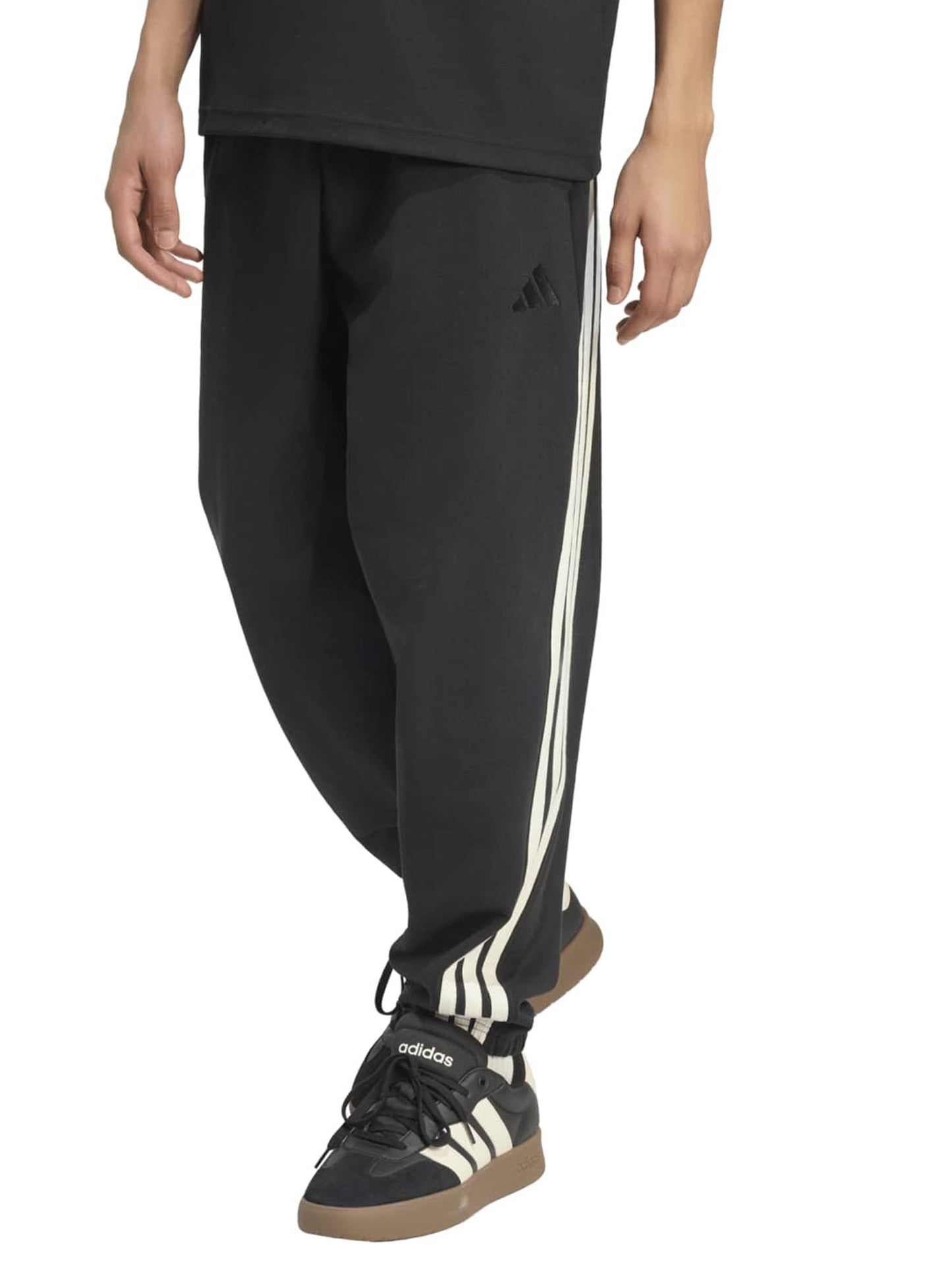 Adidas Kit 3-Stripes Regular Cuffed Pant, pantalone da uomo nero