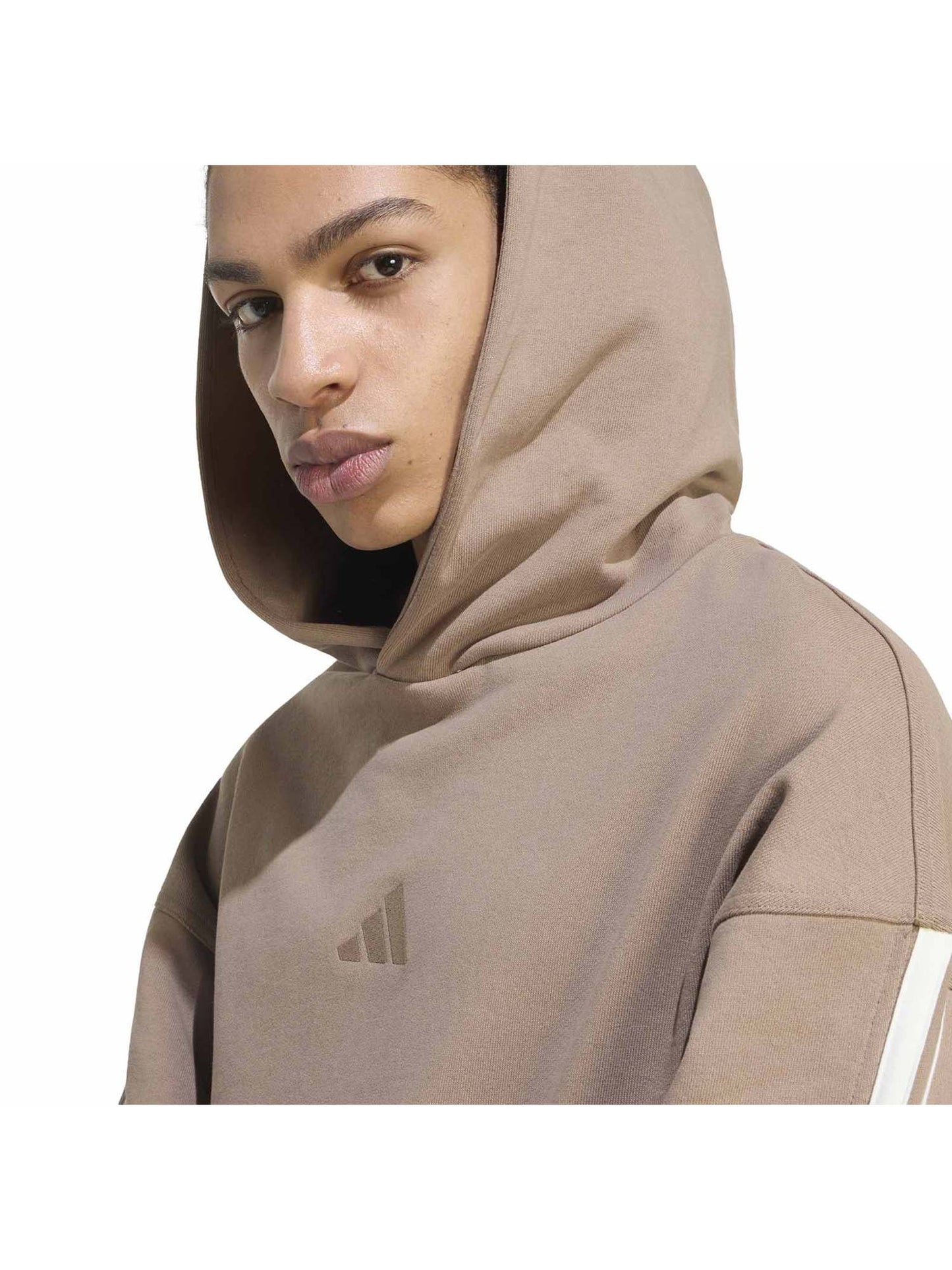 Adidas Kit 3-Stripes, felpa da uomo marrone