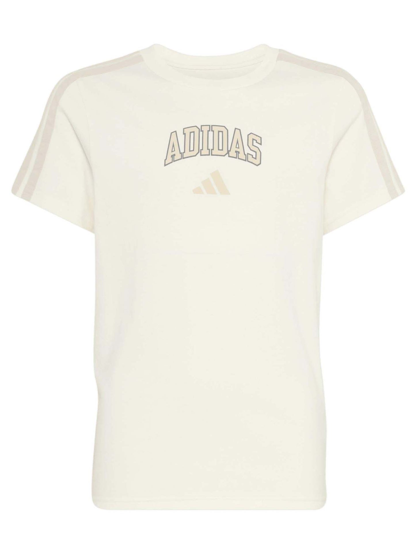 Adidas B. Tee Colleg, t-shirt a maniche lunghe Unisex bambino panna