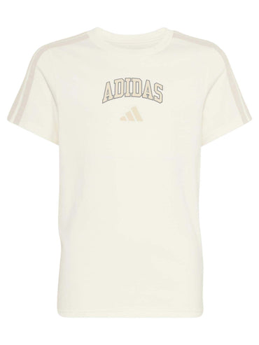 Adidas B. Tee Colleg, t-shirt a maniche lunghe Unisex bambino panna