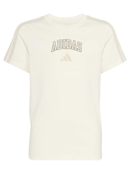 Adidas B. Tee Colleg, t-shirt a maniche lunghe Unisex bambino panna