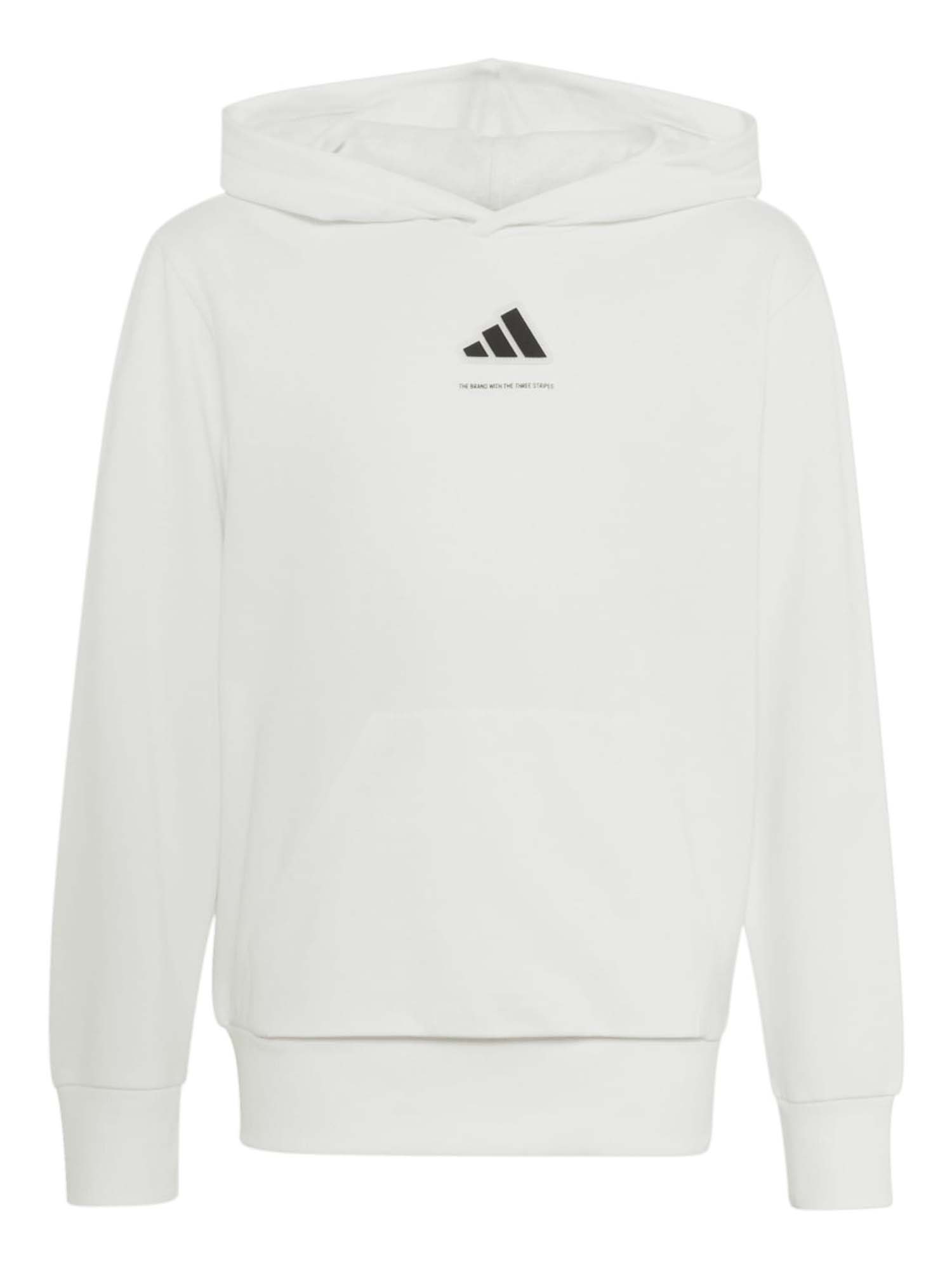 Felpa bianca Adidas unisex bambino modello KX2476