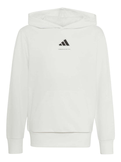 Adidas KX2476 White, felpa Unisex bambino bianca