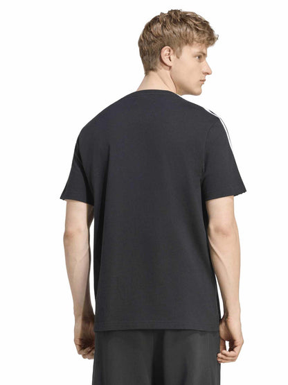 Adidas Essentials 3-Stripes, t-shirt maniche corte da uomo nero