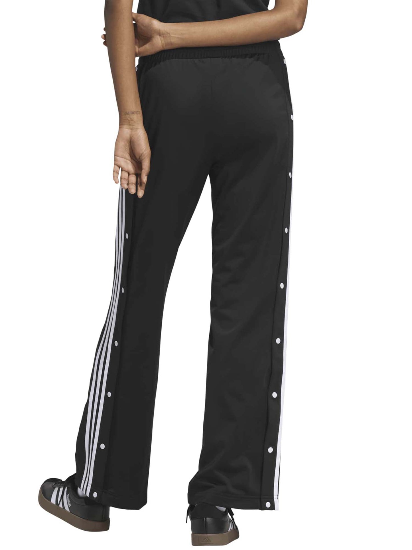 Adidas Tricot 3 Stripe Snap Pants, pantalone da donna nero