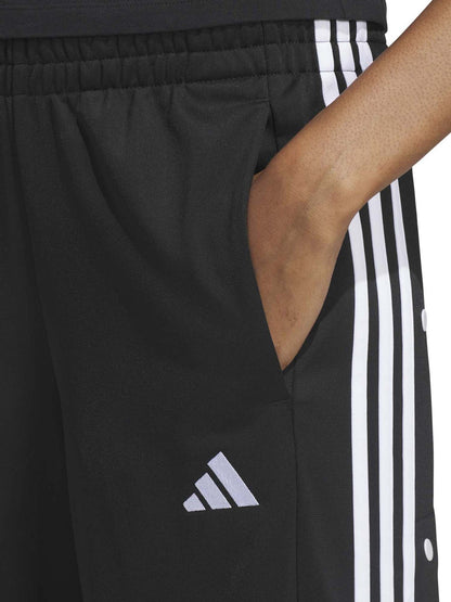 Adidas Tricot 3 Stripe Snap Pants, pantalone da donna nero