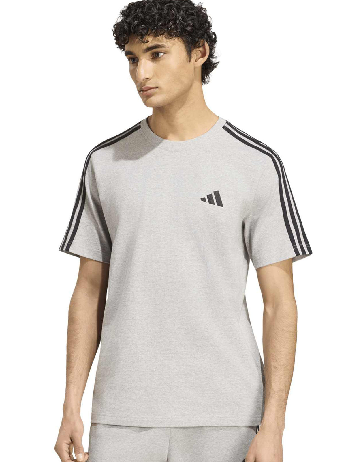 Adidas t-shirt ess da uomo grigio