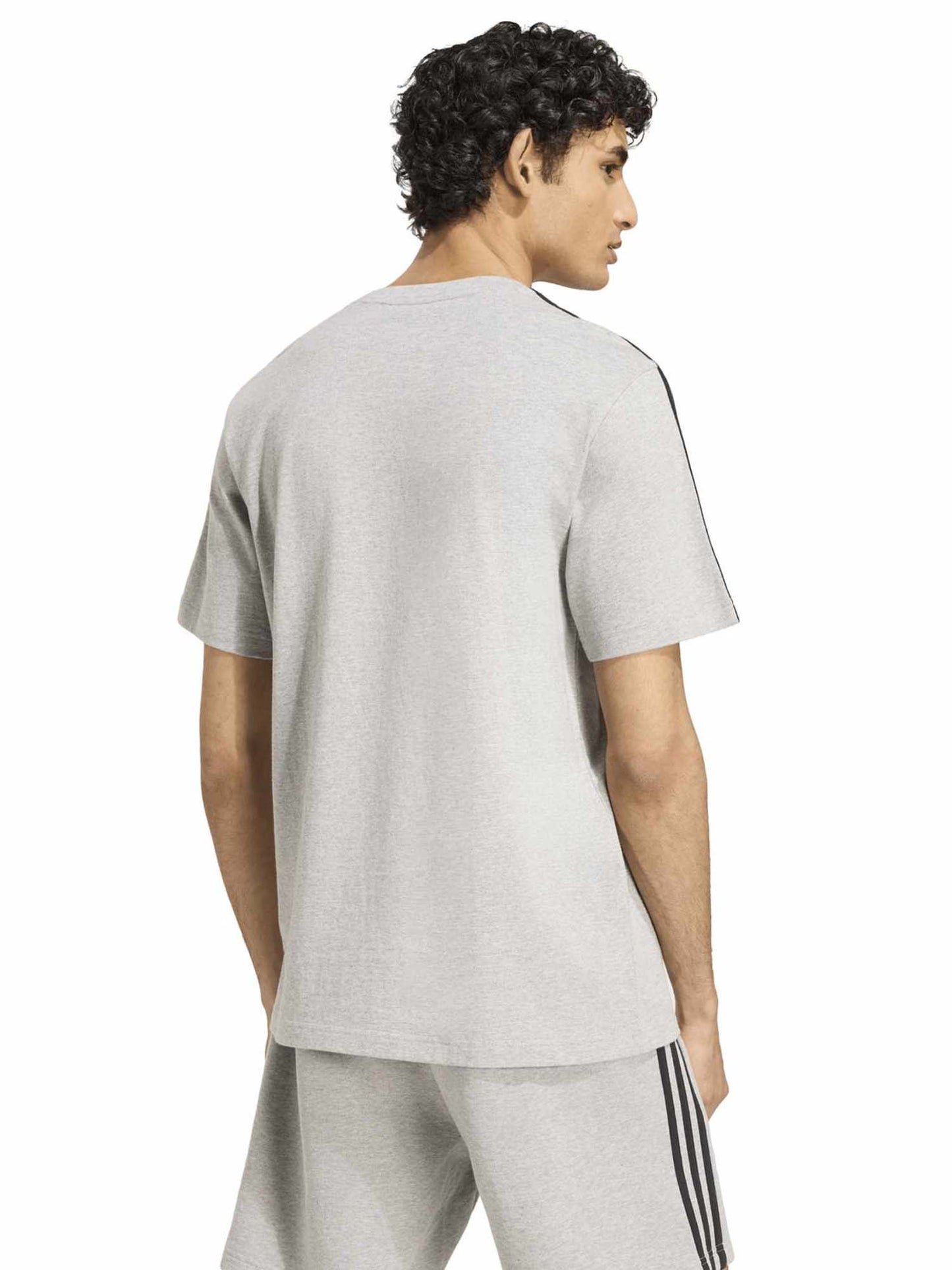 Adidas T-shirt Ess, t-shirt maniche corte da uomo grigia