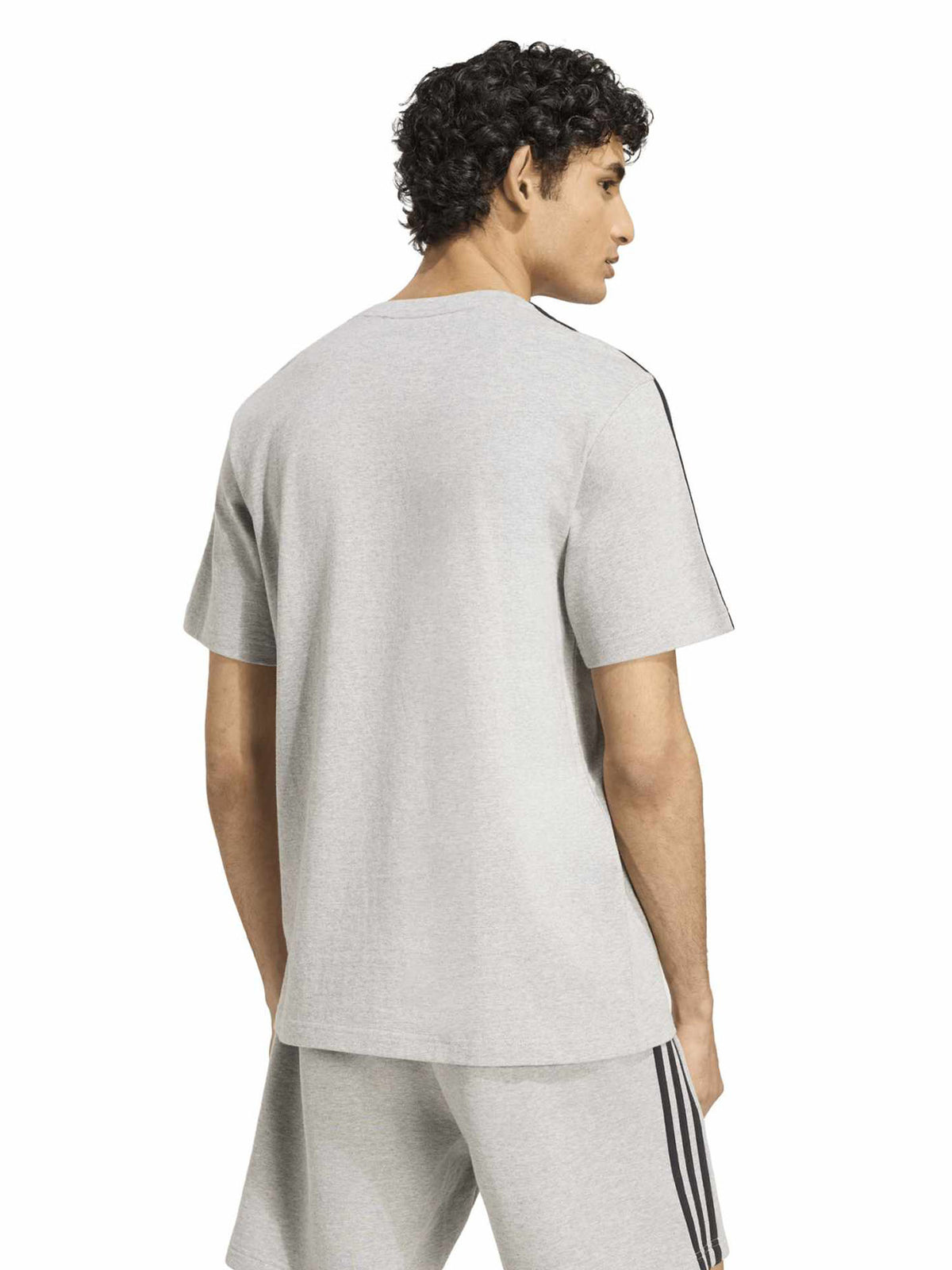 Adidas t-shirt ess da uomo grigio