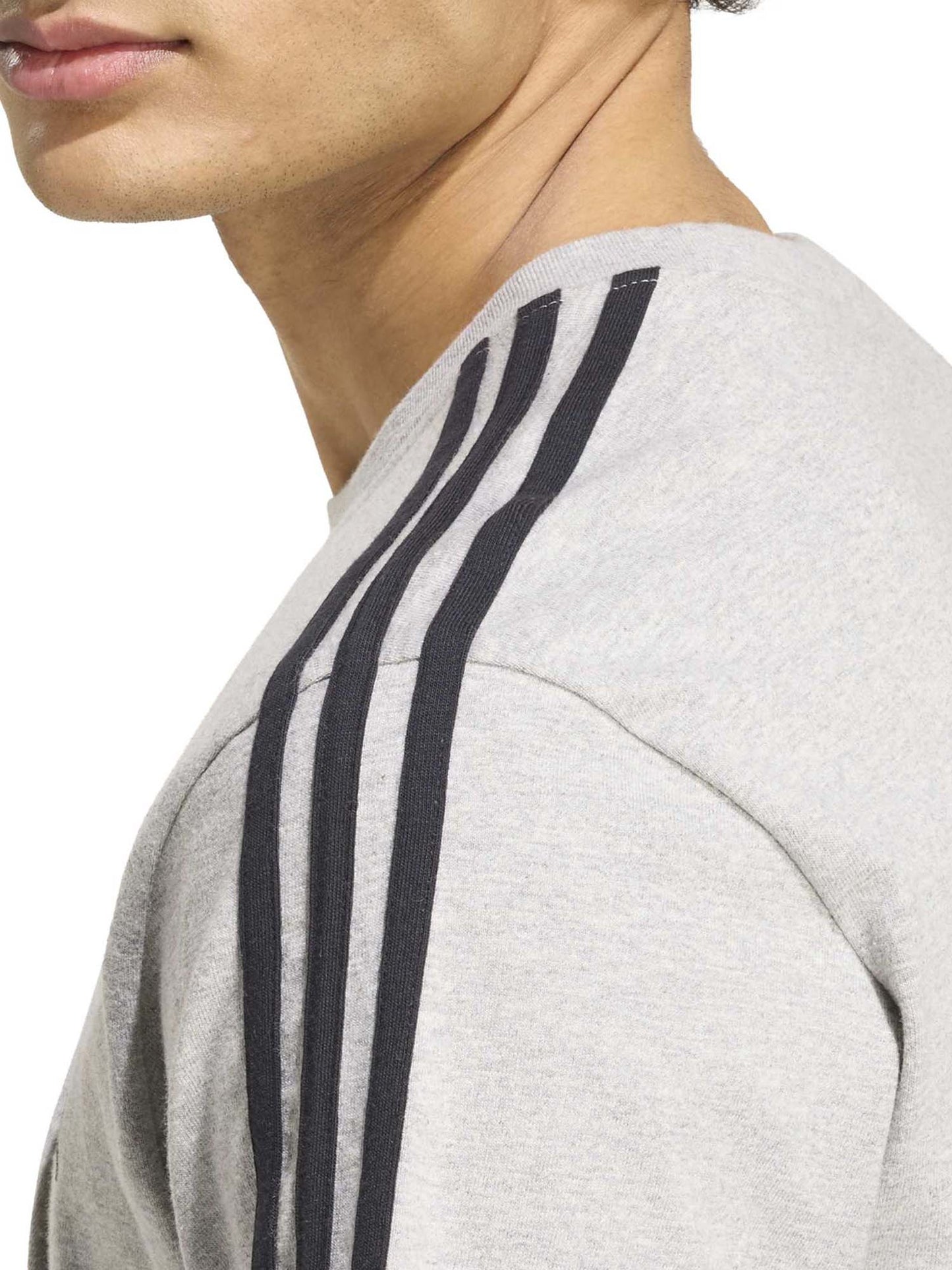 Adidas T-shirt Ess, t-shirt maniche corte da uomo grigia