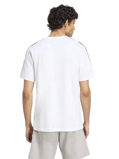 Adidas Essentials 3-Stripes, t-shirt da uomo bianca