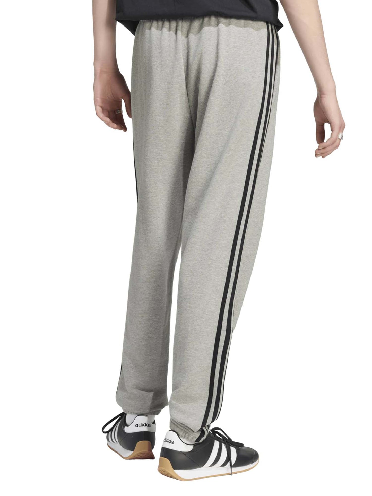 Adidas Essentials 3 Stripes, pantalone da uomo grigio