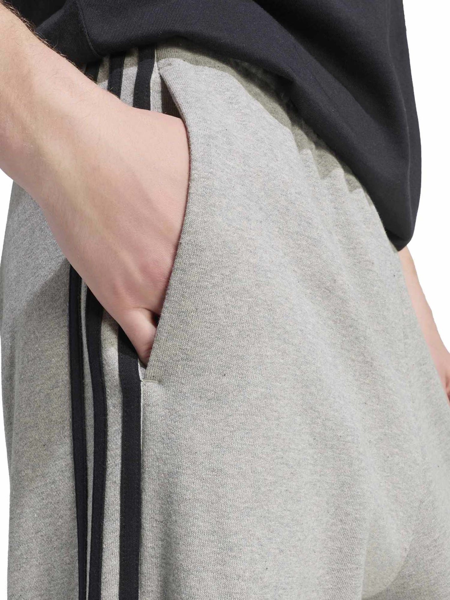 Adidas Essentials 3 Stripes, pantalone da uomo grigio