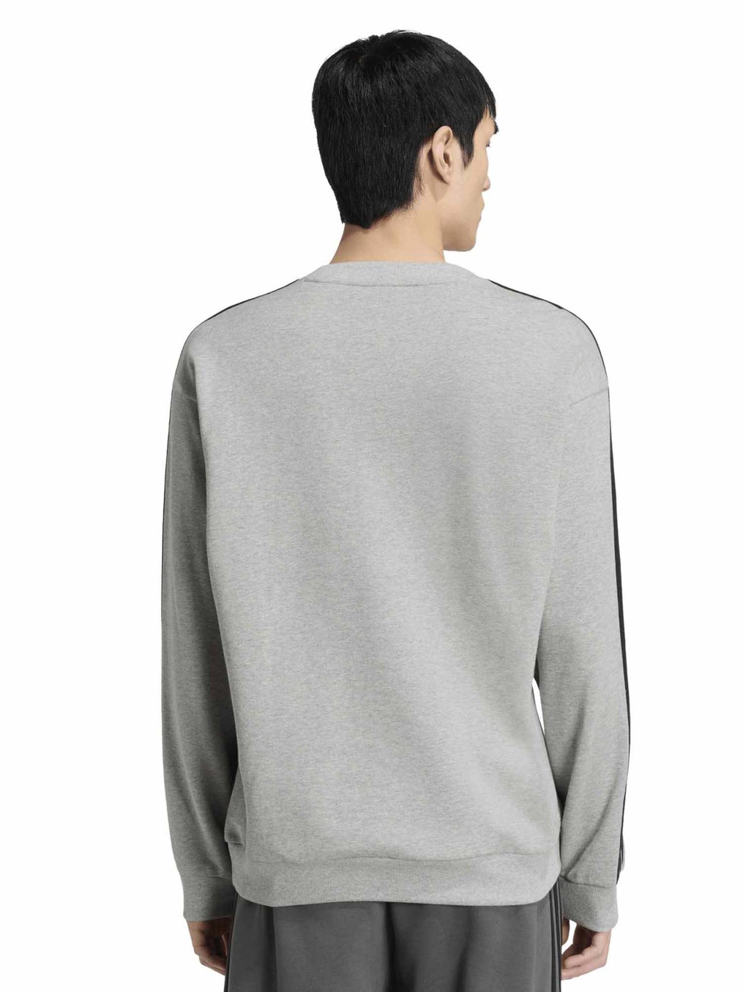 Adidas Essentials 3-Stripes, felpa da uomo grigia