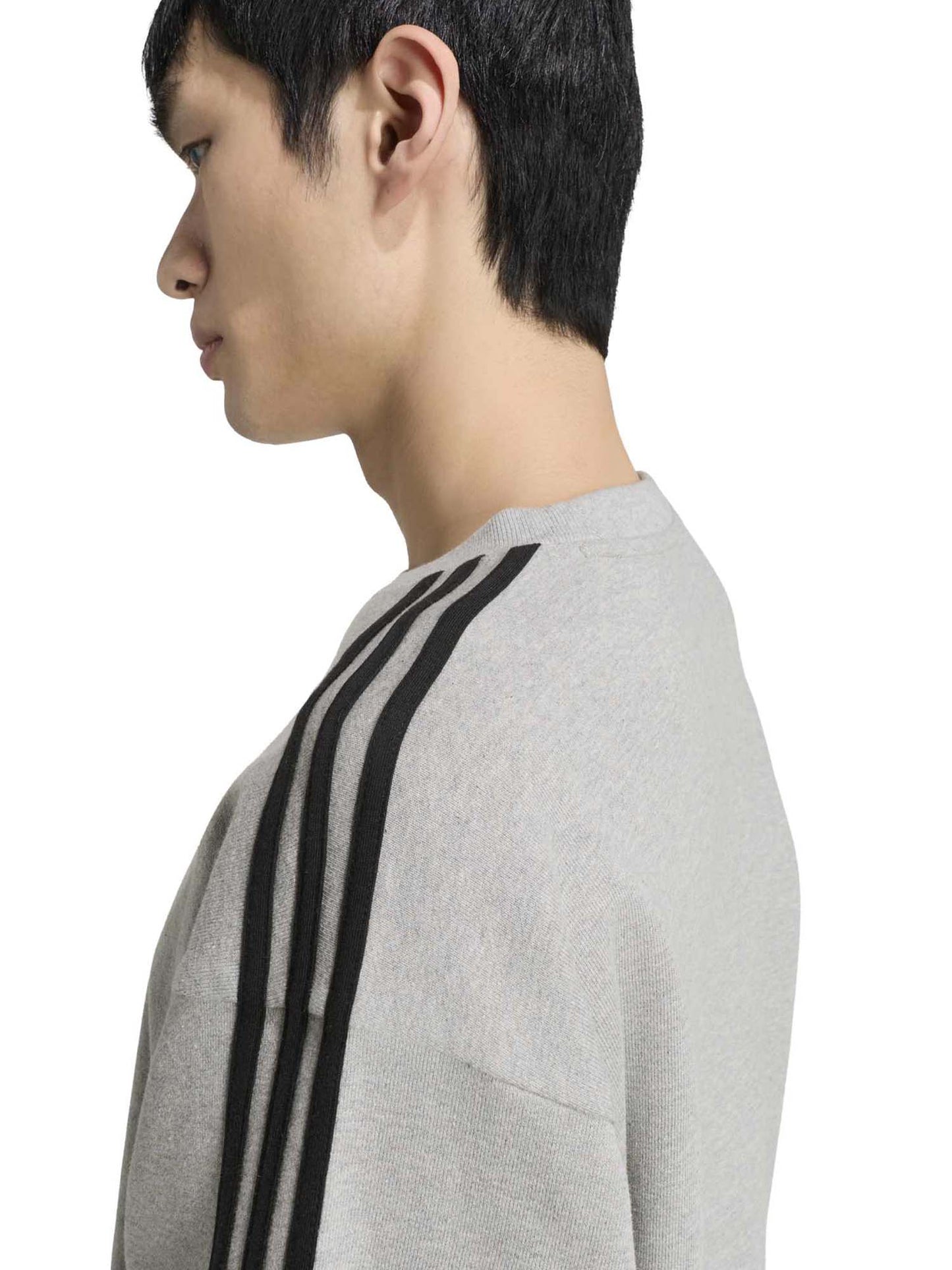 Adidas Essentials 3-Stripes, felpa da uomo grigia
